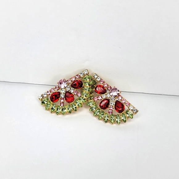 Jewelry - Watermelon Crystal Earrings New